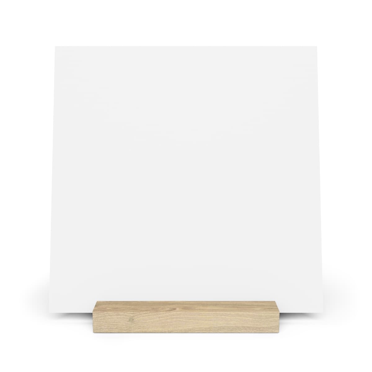 Plain oak gallery board with stand, front view