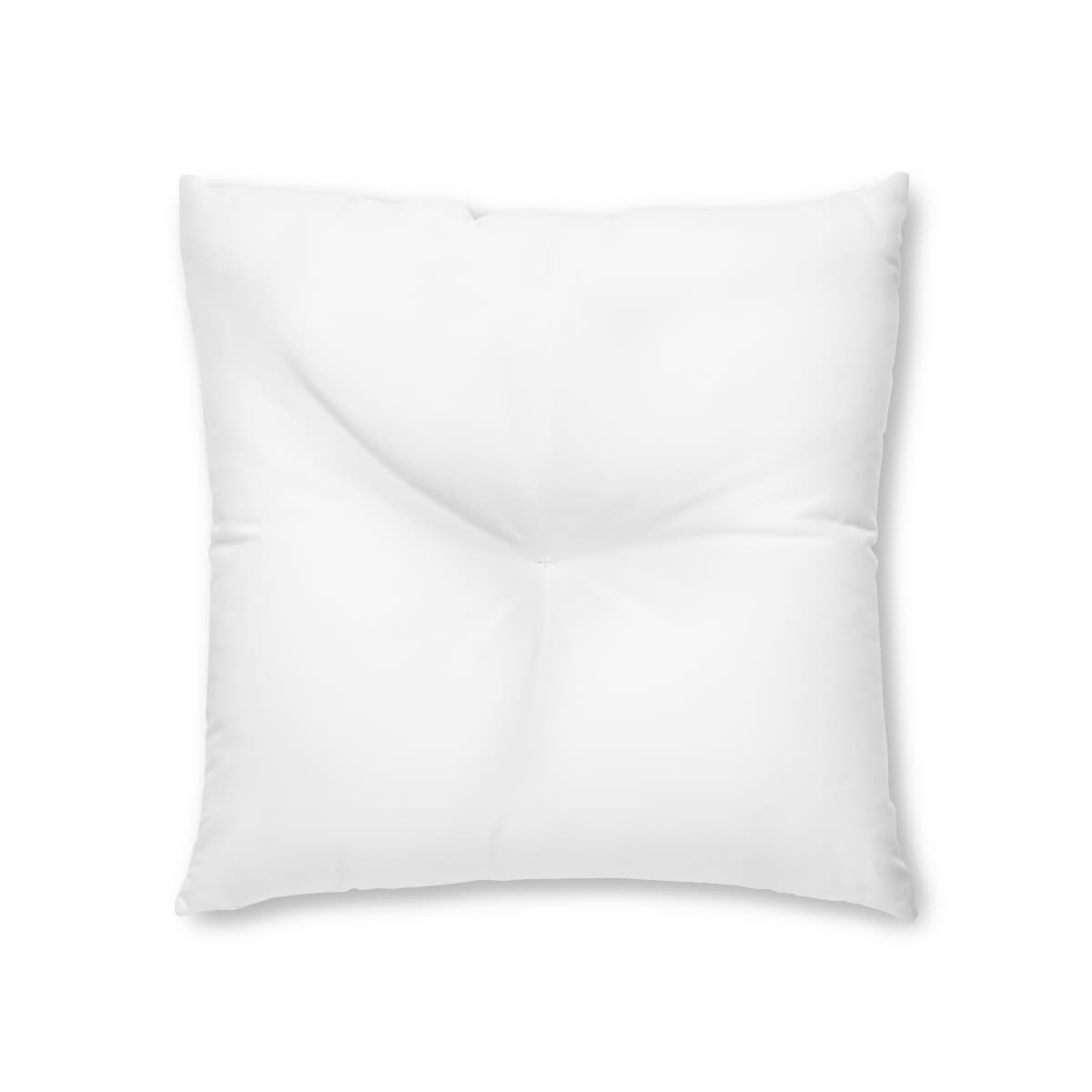 Plain tufted floor pillow, square, front view