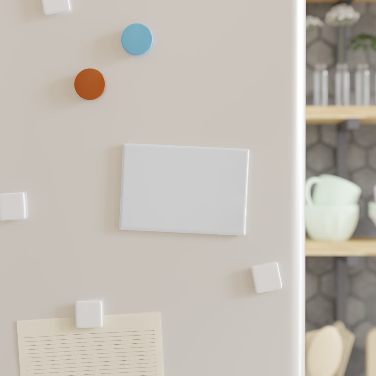 Custom Rectangle Button Magnet with Your Photo or Text