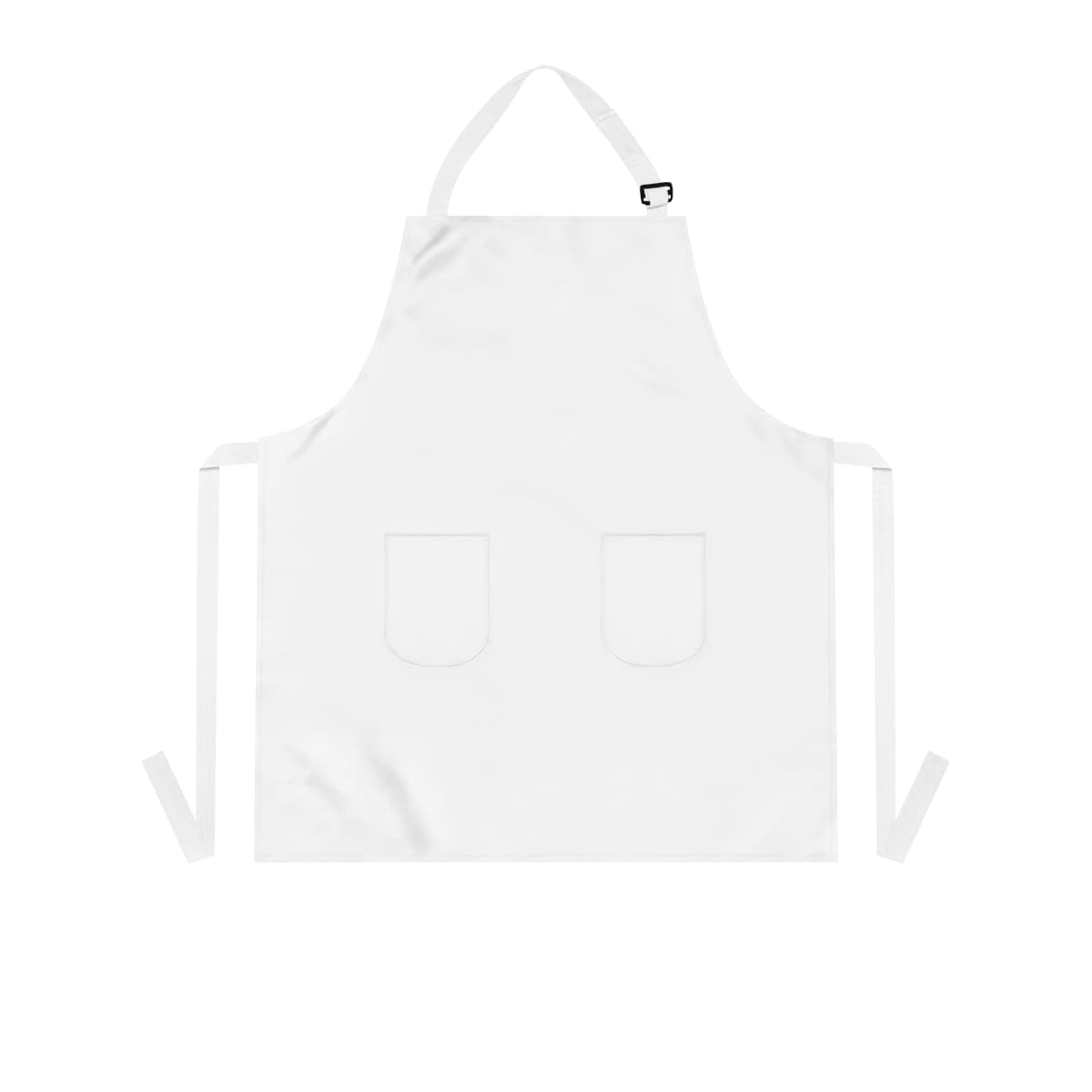 Plain white apron (aop), front view