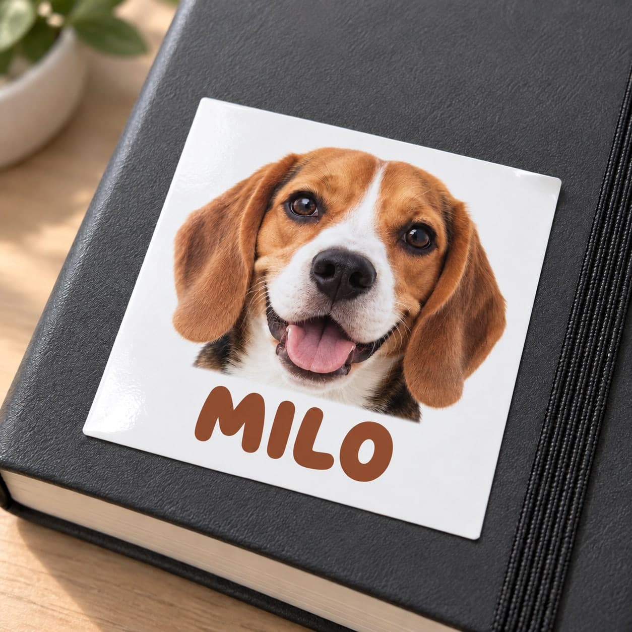 Custom Laminated Square Vinyl Sticker with Your Photo or Text