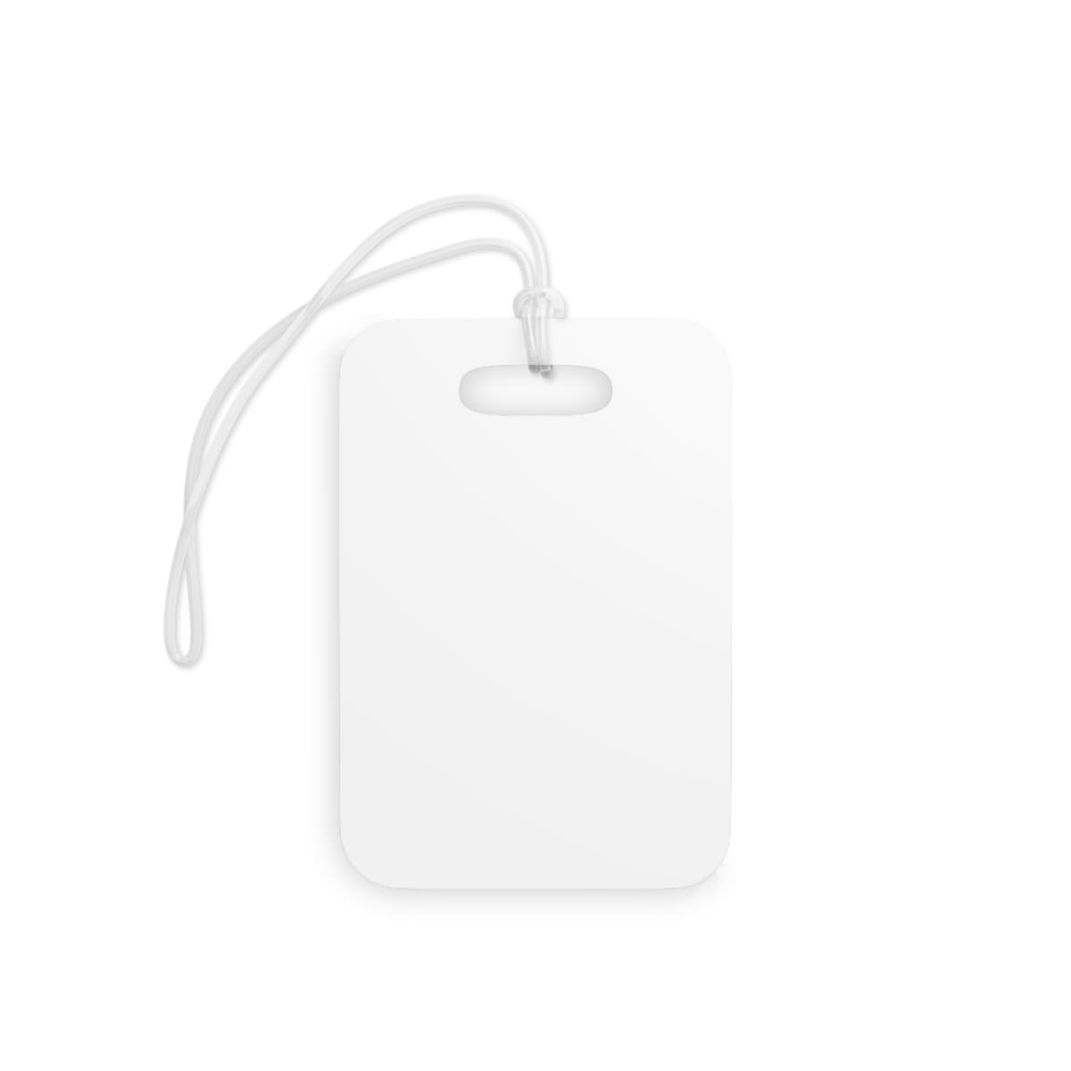 Plain luggage tags, front view