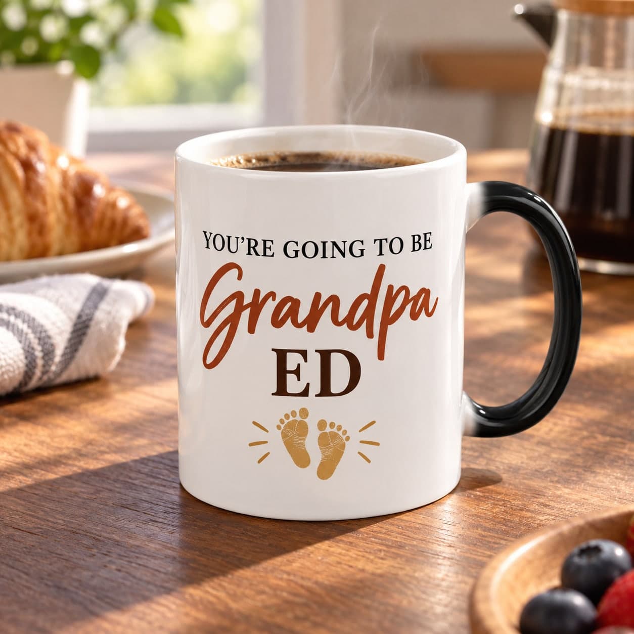 Custom 11 oz Magic Heat-Reactive Ceramic Mug with Your Photo or Text