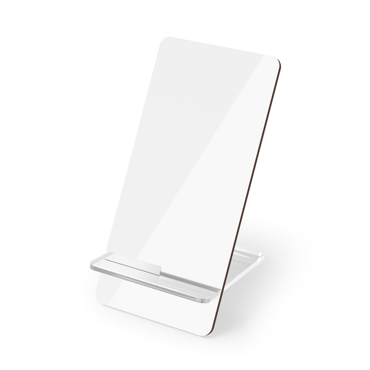 Plain mobile display stand for smartphones, front view