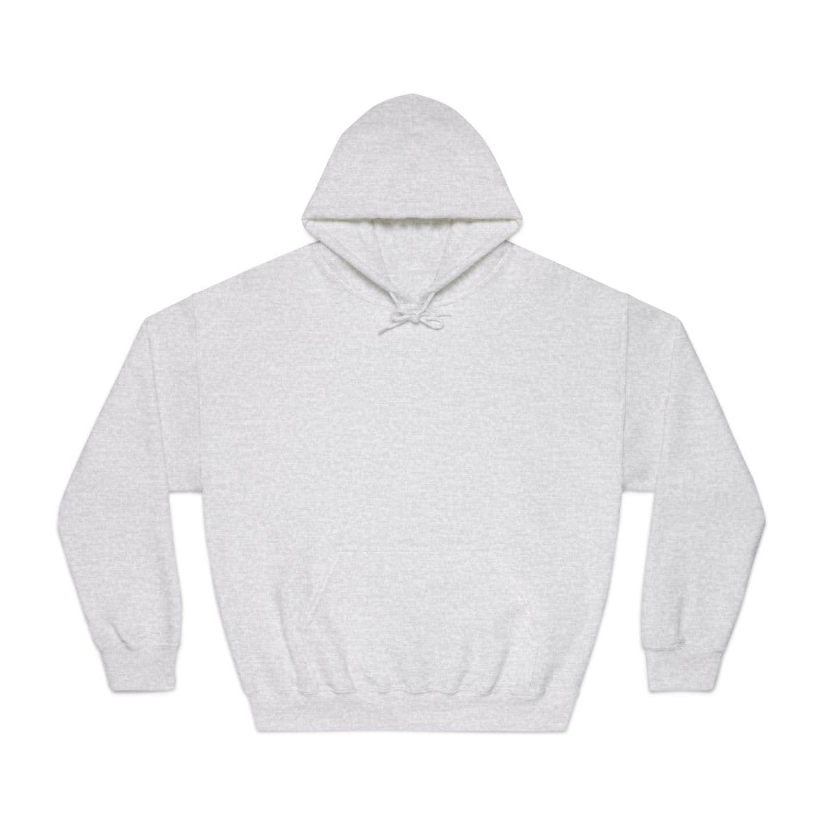 Plain ash unisex dryblend® hooded sweatshirt, front view