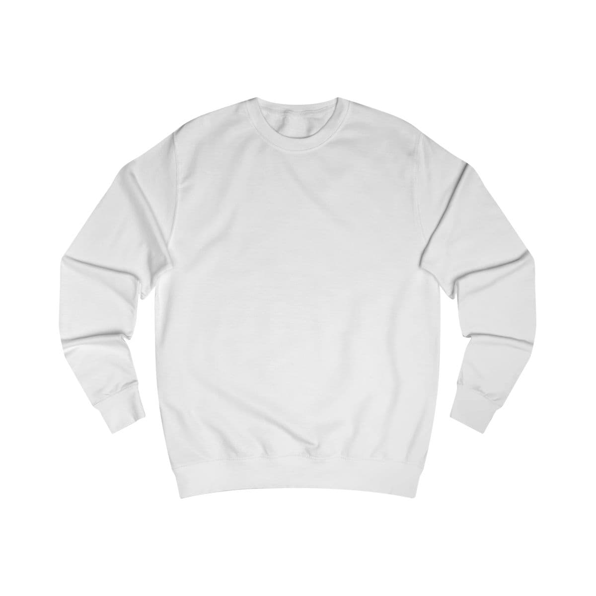 Plain arctic white unisex sweatshirt, front view