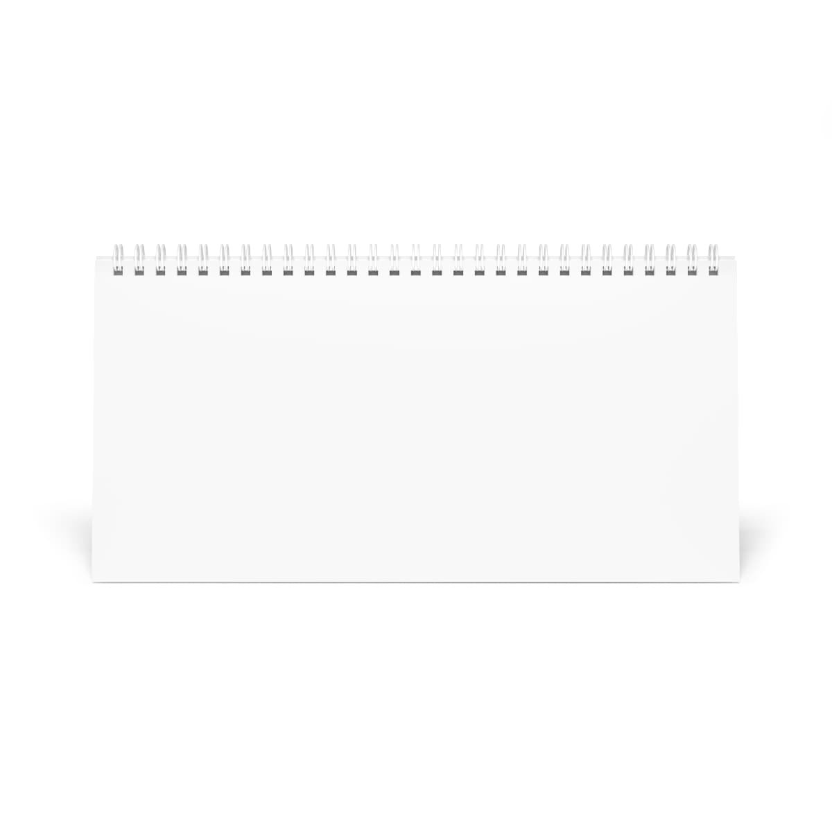 Plain desk calendar, front view
