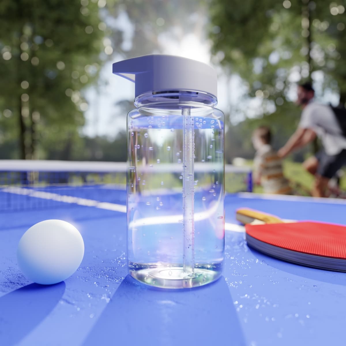 Custom Clear Tritan Straw Lid Water Bottle with Your Photo or Text