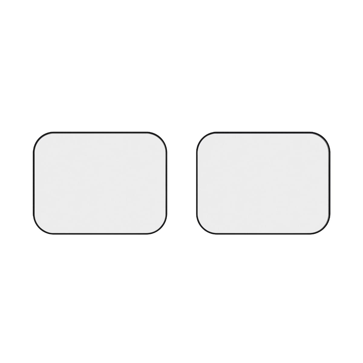 Plain car mats (2x rear), front view