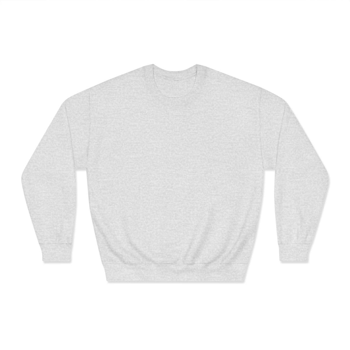 Plain ash unisex dryblend® crewneck sweatshirt, front view
