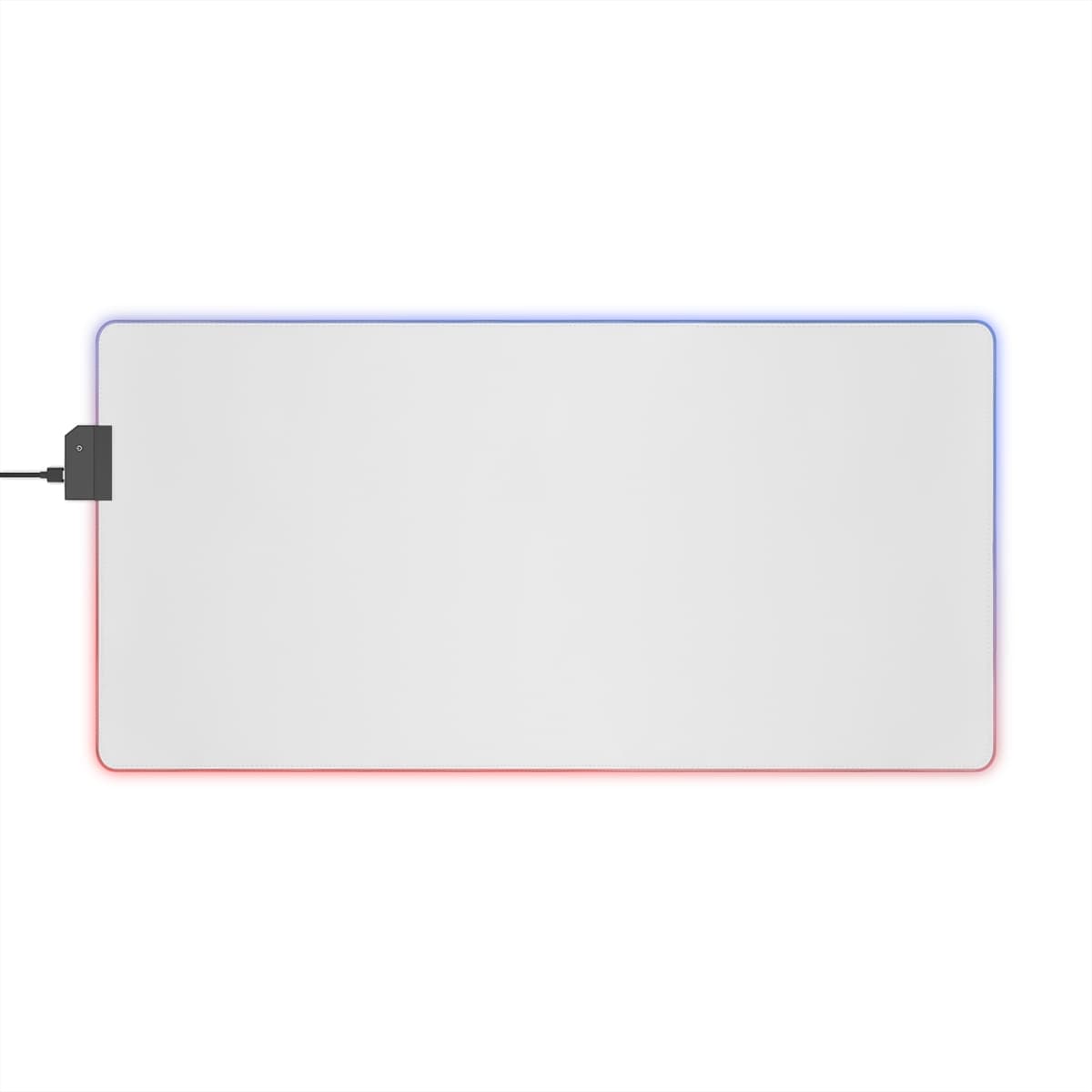 Plain led gaming mouse pad, front view