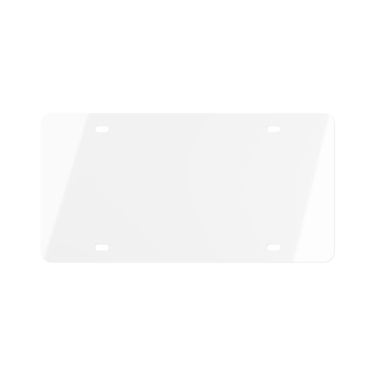 Plain license plate, front view