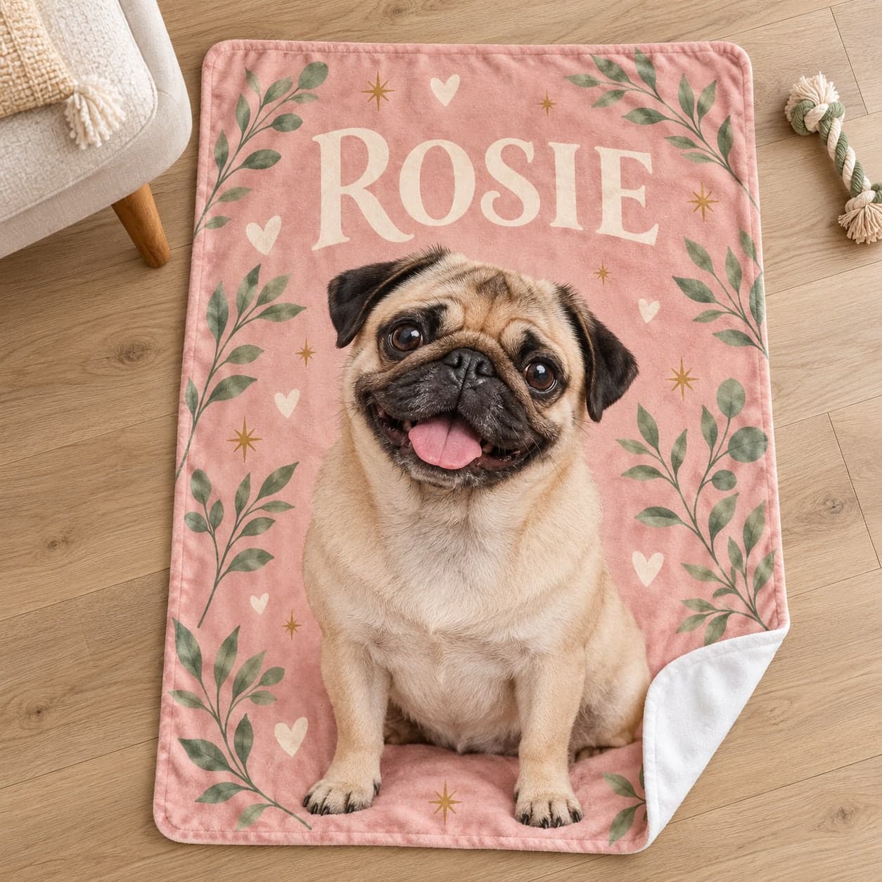 Custom Plush Fleece Blanket with Your Photo or Text