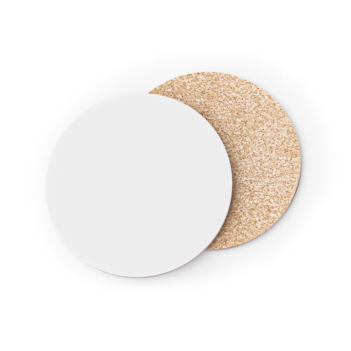 Plain coasters, front view