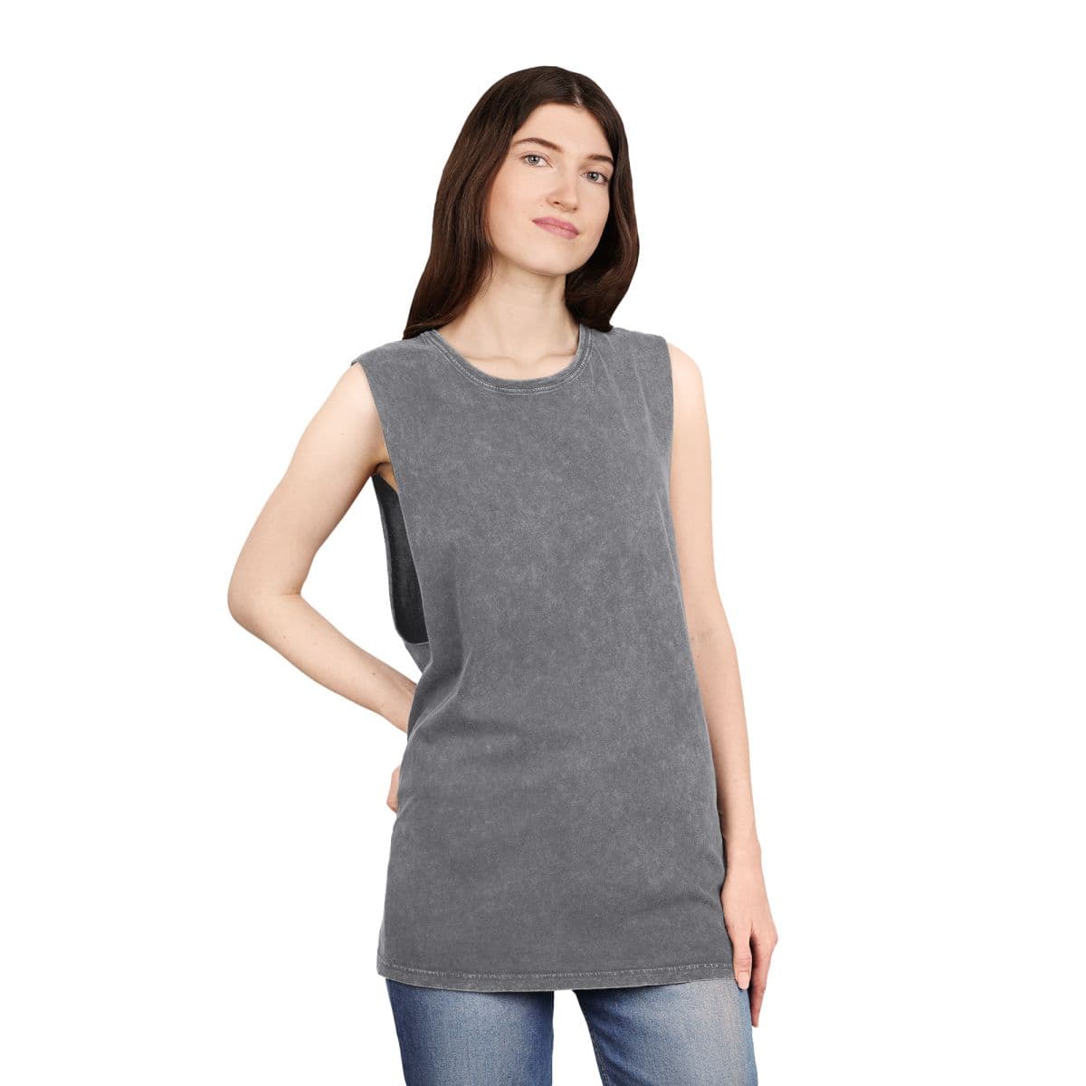 Custom Unisex Stonewash Cotton Tank Top with Your Photo or Text