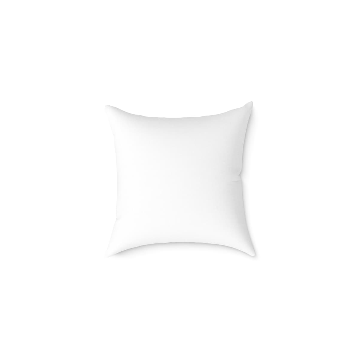 Plain square poly canvas pillow, front view