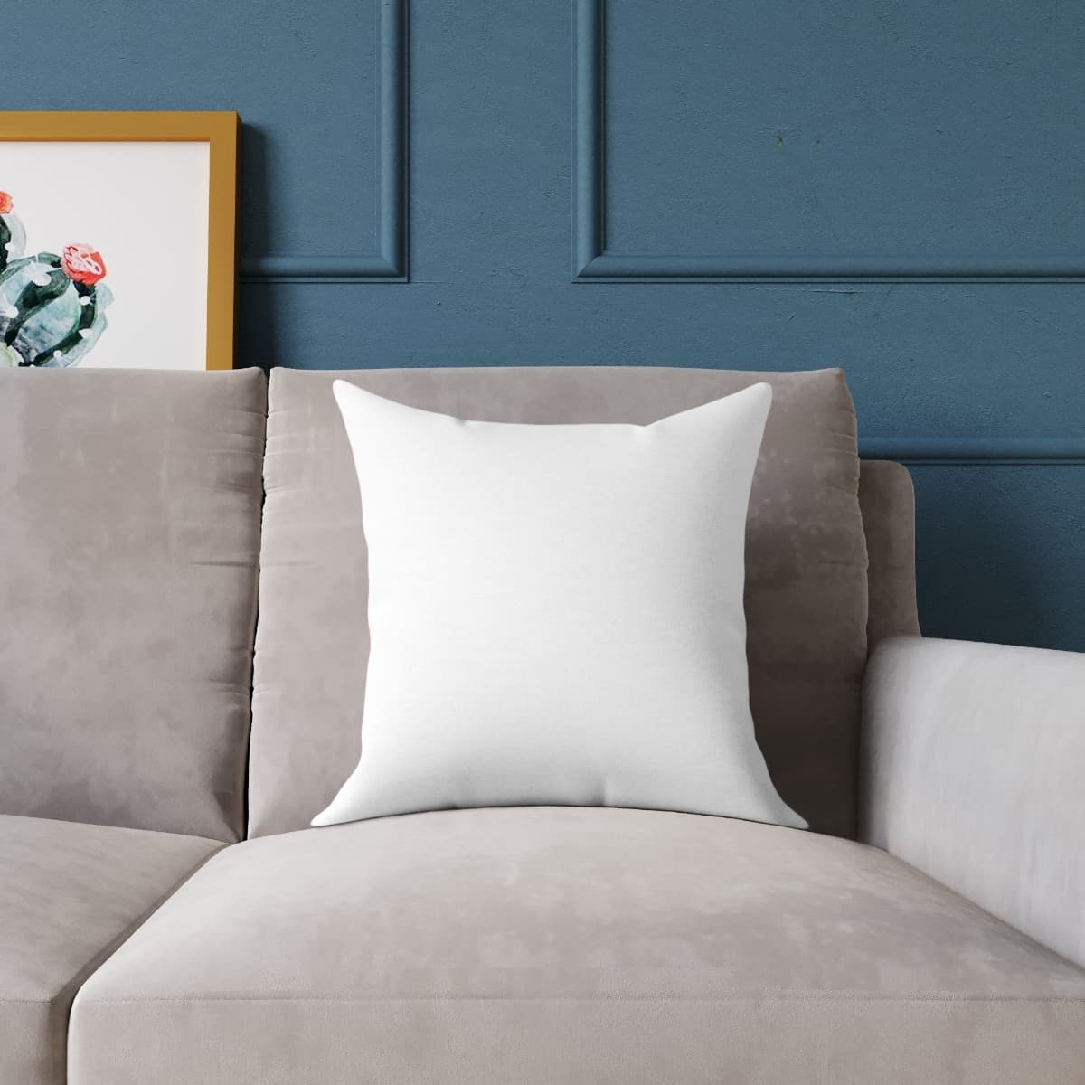 Custom Polyester Canvas Square Throw Pillow with Your Photo or Text
