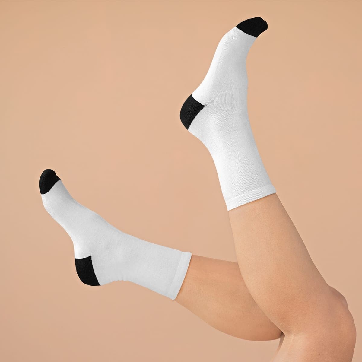 Custom Recycled Poly Knit Crew Socks with Your Photo or Text