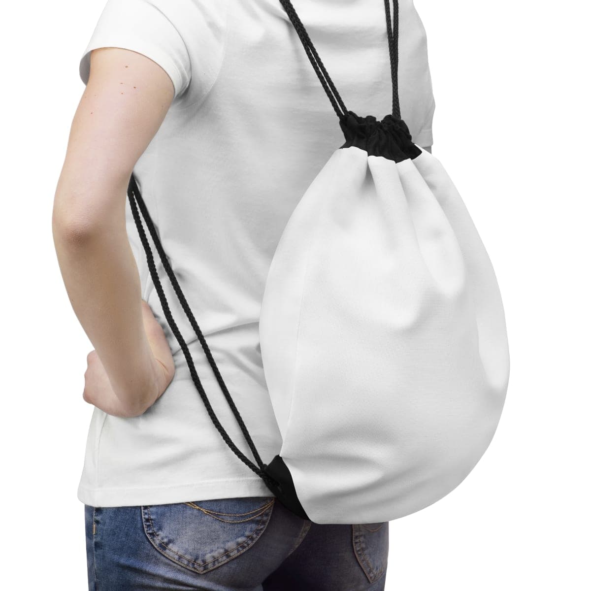 Custom Polyester Drawstring Backpack with Your Photo or Text