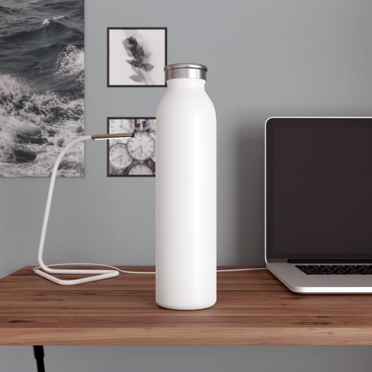 Custom Slim 20 oz Matte Insulated Water Bottle with Your Photo or Text