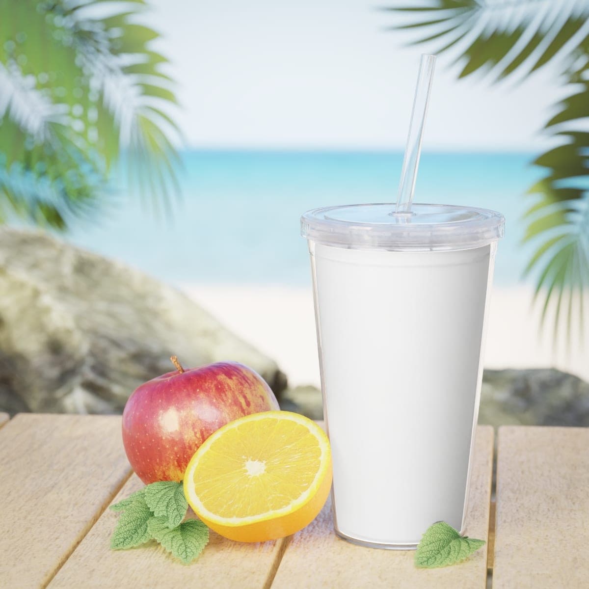 Custom 20 oz Double-Wall Plastic Tumbler with Your Photo or Text