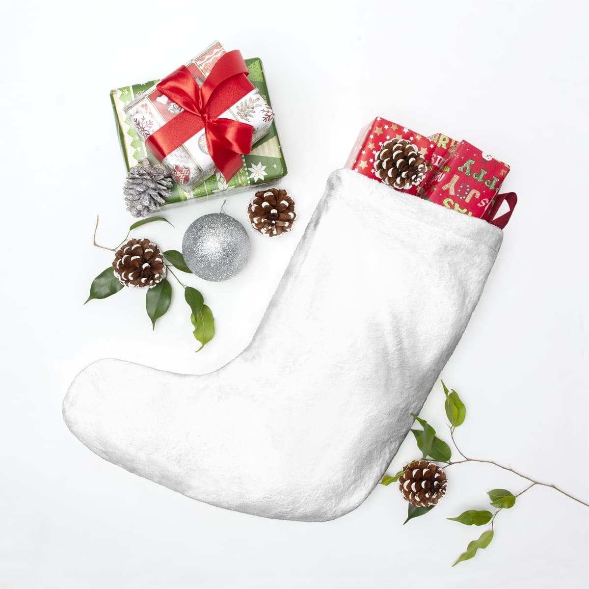 Custom Polyester Fleece Christmas Stocking with Your Photo or Text