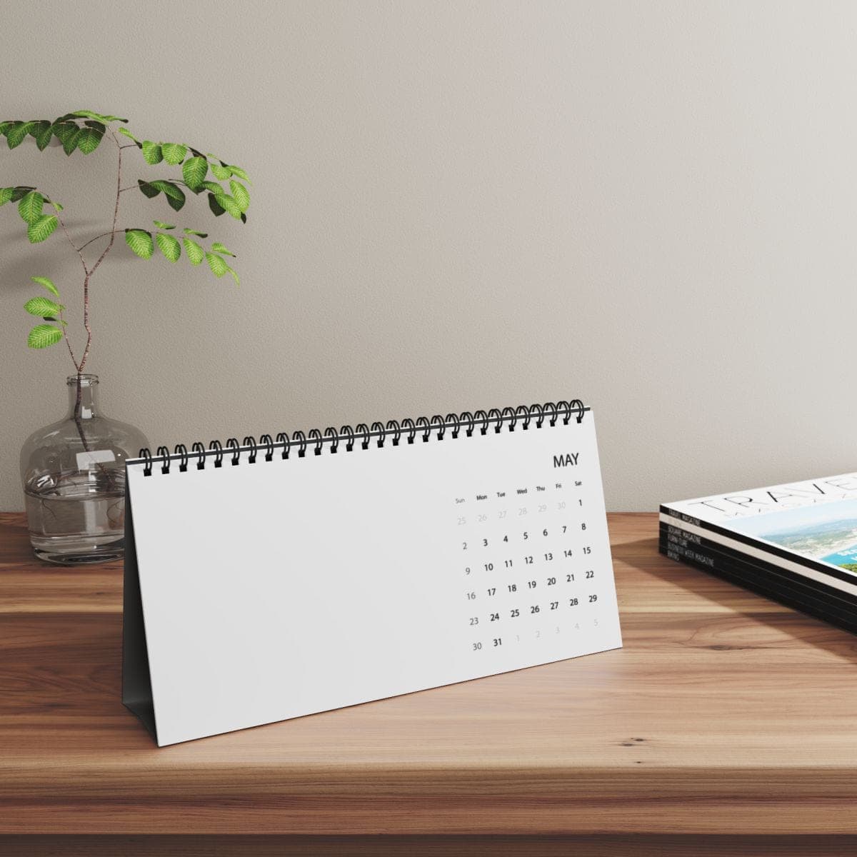 Custom Matte Desktop Calendar with Your Photo or Text