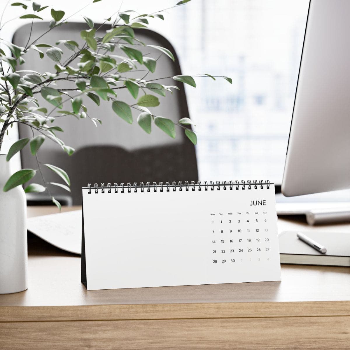 Custom 2027 Satin Desk Calendar with Your Photo or Text