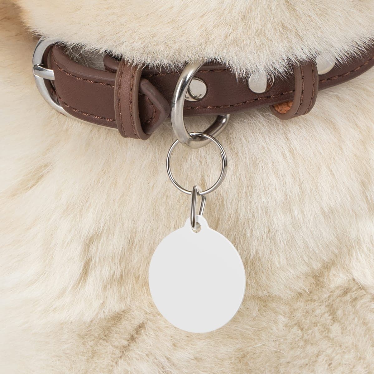 Custom Round Solid Metal Pet Tag with Your Photo or Text